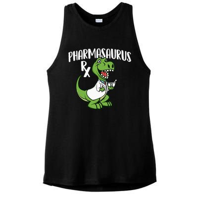 Pharmasaurus Rx Pharmacist Pharmacy Technician Apothecary Ladies PosiCharge Tri-Blend Wicking Tank