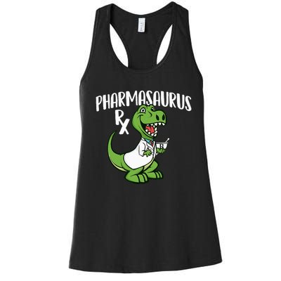 Pharmasaurus Rx Pharmacist Pharmacy Technician Apothecary Women's Racerback Tank