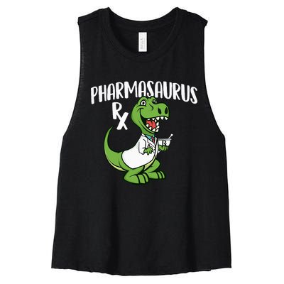 Pharmasaurus Rx Pharmacist Pharmacy Technician Apothecary Women's Racerback Cropped Tank