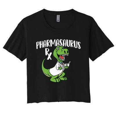 Pharmasaurus Rx Pharmacist Pharmacy Technician Apothecary Women's Crop Top Tee