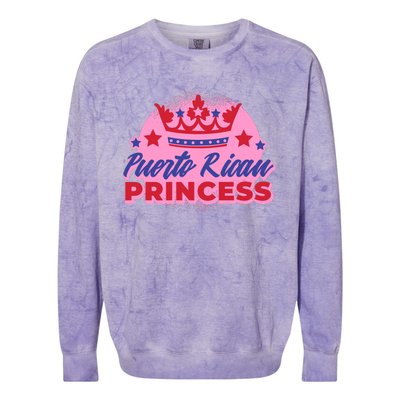 Puerto Rican Princess Colorblast Crewneck Sweatshirt