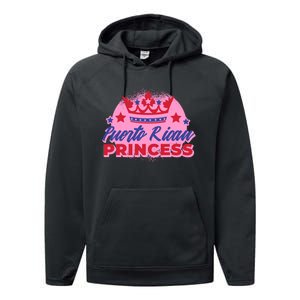 Puerto Rican Princess Performance Fleece Hoodie