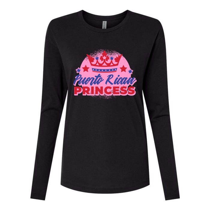 Puerto Rican Princess Womens Cotton Relaxed Long Sleeve T-Shirt