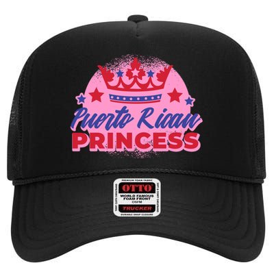 Puerto Rican Princess High Crown Mesh Back Trucker Hat