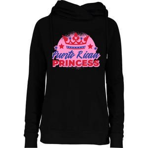 Puerto Rican Princess Womens Funnel Neck Pullover Hood