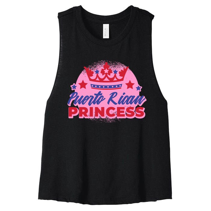 Puerto Rican Princess Women's Racerback Cropped Tank