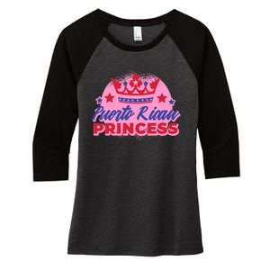 Puerto Rican Princess Women's Tri-Blend 3/4-Sleeve Raglan Shirt