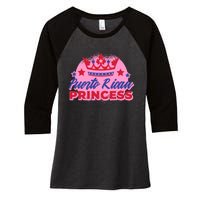 Puerto Rican Princess Women's Tri-Blend 3/4-Sleeve Raglan Shirt