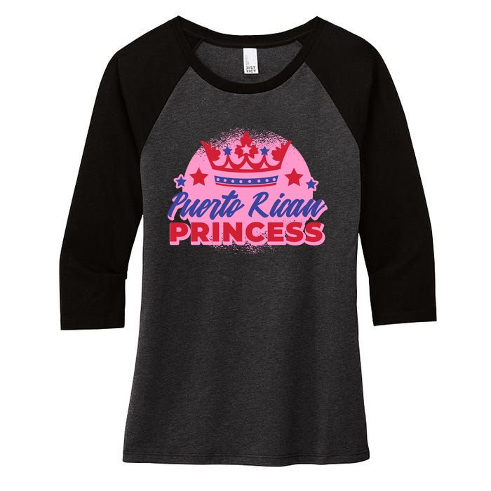 Puerto Rican Princess Women's Tri-Blend 3/4-Sleeve Raglan Shirt