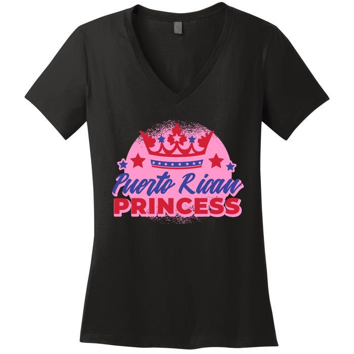 Puerto Rican Princess Women's V-Neck T-Shirt