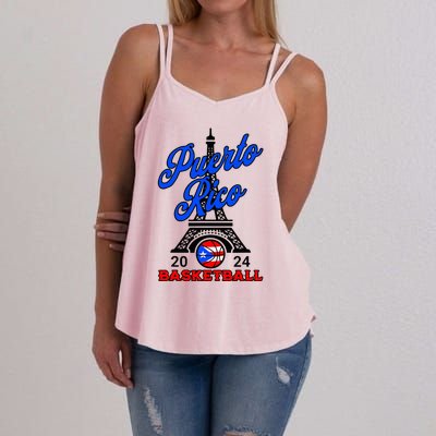 Puerto Rican Pride Basketball Sport Puerto Rico Flag Boricua Women's Strappy Tank