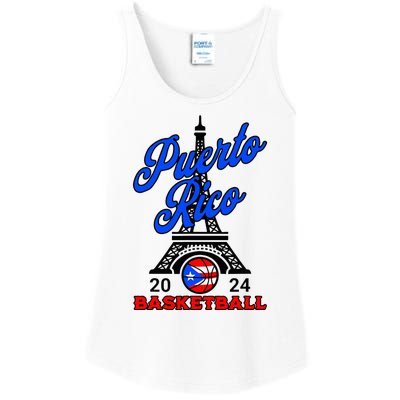 Puerto Rican Pride Basketball Sport Puerto Rico Flag Boricua Ladies Essential Tank