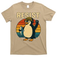 Penguin Resist Penguin Protests Against Tariffs Funny T-Shirt