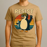 Penguin Resist Penguin Protests Against Tariffs Funny T-Shirt