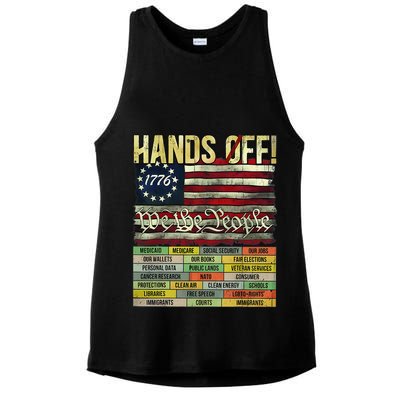 Penguin Resist Penguins Protest Against Tariffs Ladies PosiCharge Tri-Blend Wicking Tank