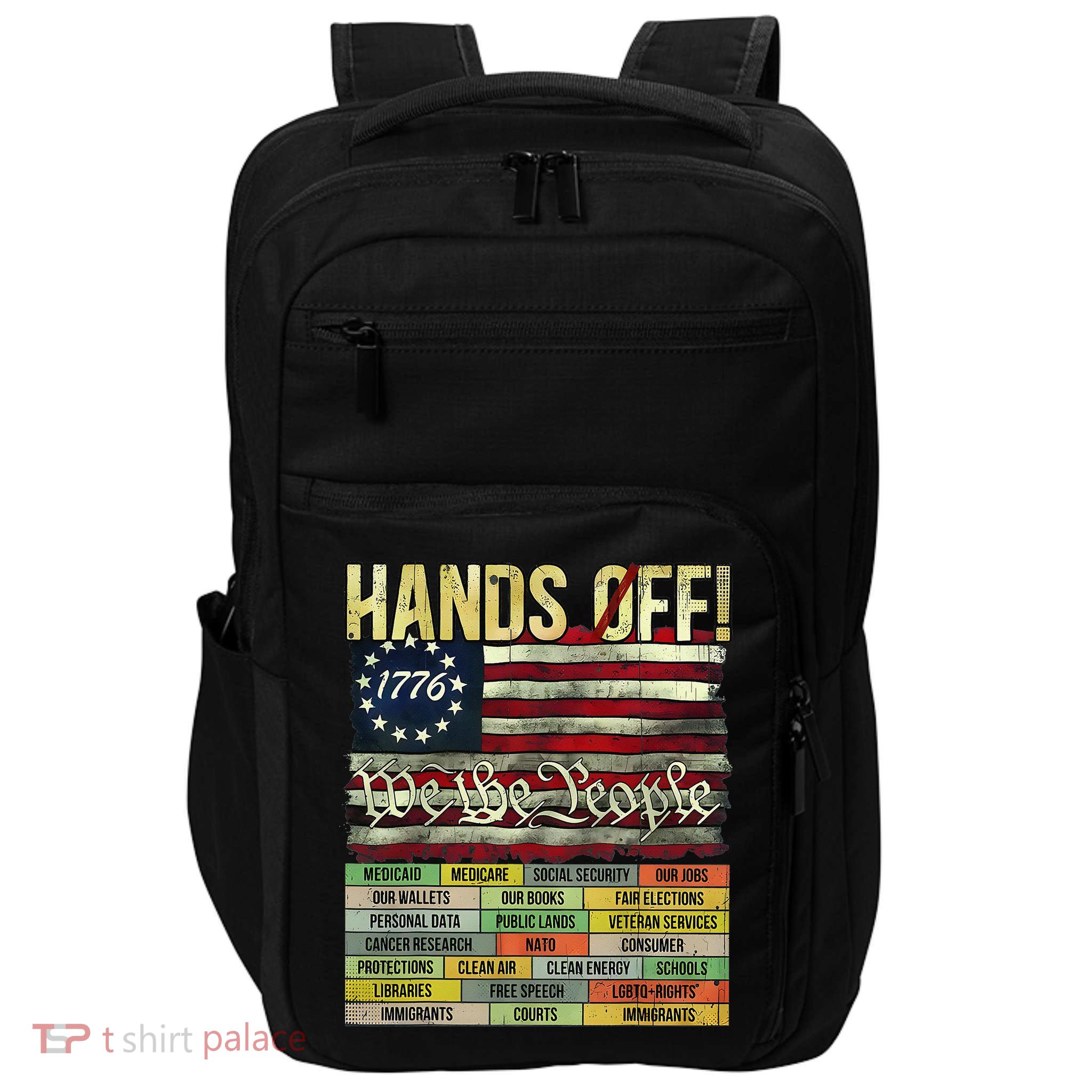 Penguin Resist Penguins Protest Against Tariffs Impact Tech Backpack