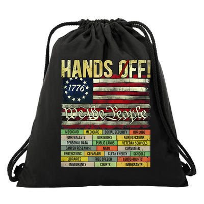 Penguin Resist Penguins Protest Against Tariffs Drawstring Bag