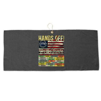 Penguin Resist Penguins Protest Against Tariffs Large Microfiber Waffle Golf Towel