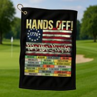 Penguin Resist Penguins Protest Against Tariffs Golf Towel