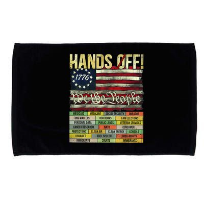 Penguin Resist Penguins Protest Against Tariffs Microfiber Hand Towel
