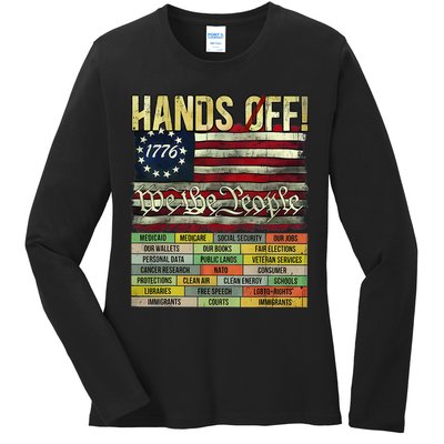 Penguin Resist Penguins Protest Against Tariffs Ladies Long Sleeve Shirt