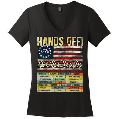 Penguin Resist Penguins Protest Against Tariffs Women's V-Neck T-Shirt