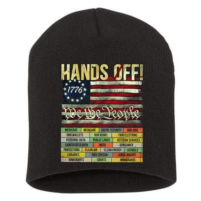 Penguin Resist Penguins Protest Against Tariffs Short Acrylic Beanie