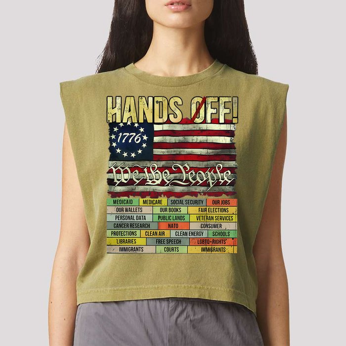 Penguin Resist Penguins Protest Against Tariffs Garment-Dyed Women's Muscle Tee