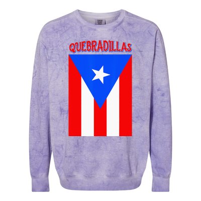 Puerto Rican Quebradillas Puerto Rico Flag Colorblast Crewneck Sweatshirt