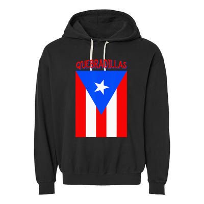 Puerto Rican Quebradillas Puerto Rico Flag Garment-Dyed Fleece Hoodie