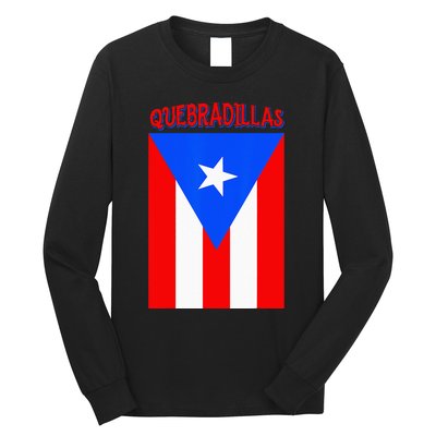 Puerto Rican Quebradillas Puerto Rico Flag Long Sleeve Shirt