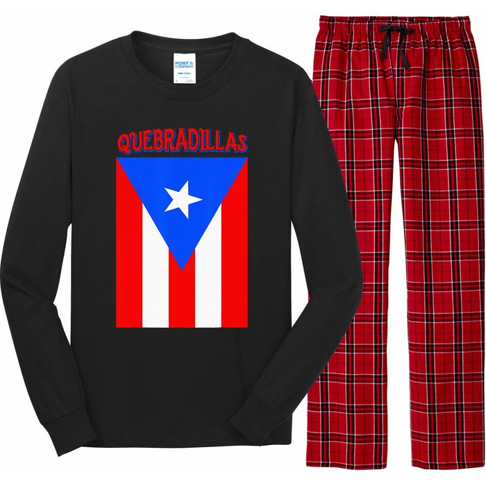 Puerto Rican Quebradillas Puerto Rico Flag Long Sleeve Pajama Set