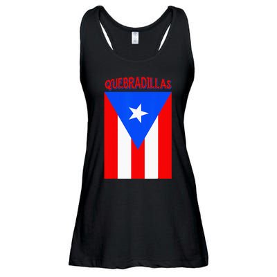 Puerto Rican Quebradillas Puerto Rico Flag Ladies Essential Flowy Tank