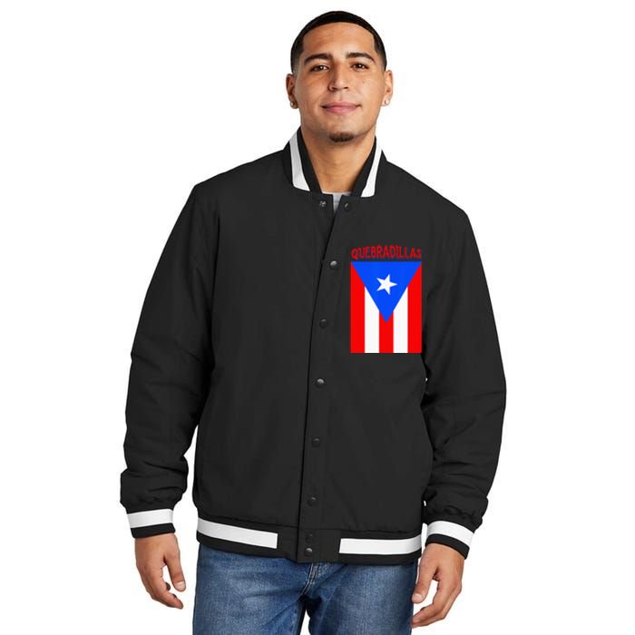 Puerto Rican Quebradillas Puerto Rico Flag Insulated Varsity Jacket