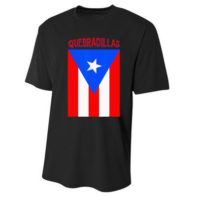 Puerto Rican Quebradillas Puerto Rico Flag Performance Sprint T-Shirt