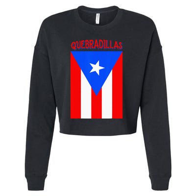 Puerto Rican Quebradillas Puerto Rico Flag Cropped Pullover Crew