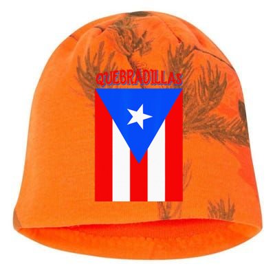 Puerto Rican Quebradillas Puerto Rico Flag Kati - Camo Knit Beanie