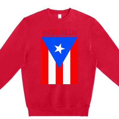 Puerto Rican Quebradillas Puerto Rico Flag Premium Crewneck Sweatshirt