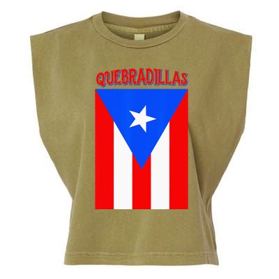 Puerto Rican Quebradillas Puerto Rico Flag Garment-Dyed Women's Muscle Tee