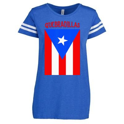 Puerto Rican Quebradillas Puerto Rico Flag Enza Ladies Jersey Football T-Shirt