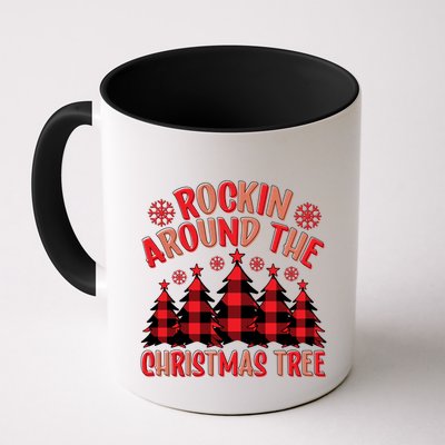 Plaid Retro Rockin Around The Christmas Tree Gift Mug