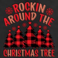 Plaid Retro Rockin Around The Christmas Tree Gift 11oz C Handle Ceramic Mug