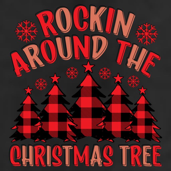 Plaid Retro Rockin Around The Christmas Tree Gift 11oz C Handle Ceramic Mug