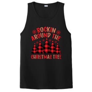 Plaid Retro Rockin Around The Christmas Tree Gift PosiCharge Competitor Tank