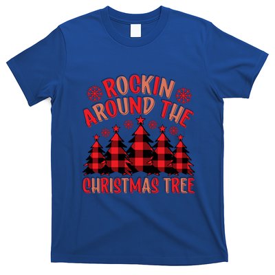 Plaid Retro Rockin Around The Christmas Tree Gift T-Shirt