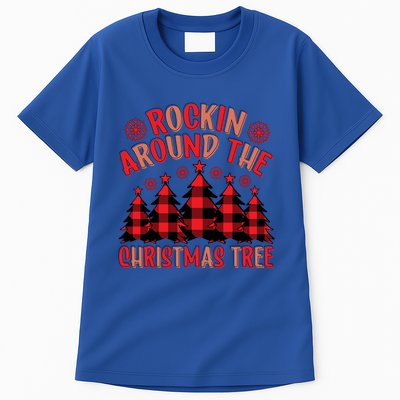 Plaid Retro Rockin Around The Christmas Tree Gift Tall T-Shirt