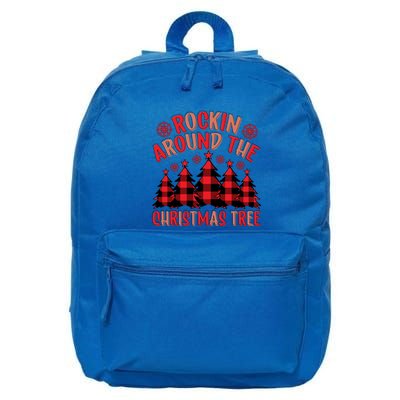 Plaid Retro Rockin Around The Christmas Tree Gift 16 in Basic Backpack