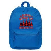 Plaid Retro Rockin Around The Christmas Tree Gift 16 in Basic Backpack
