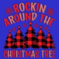 Plaid Retro Rockin Around The Christmas Tree Gift 16 in Basic Backpack