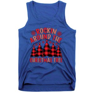 Plaid Retro Rockin Around The Christmas Tree Gift Tank Top